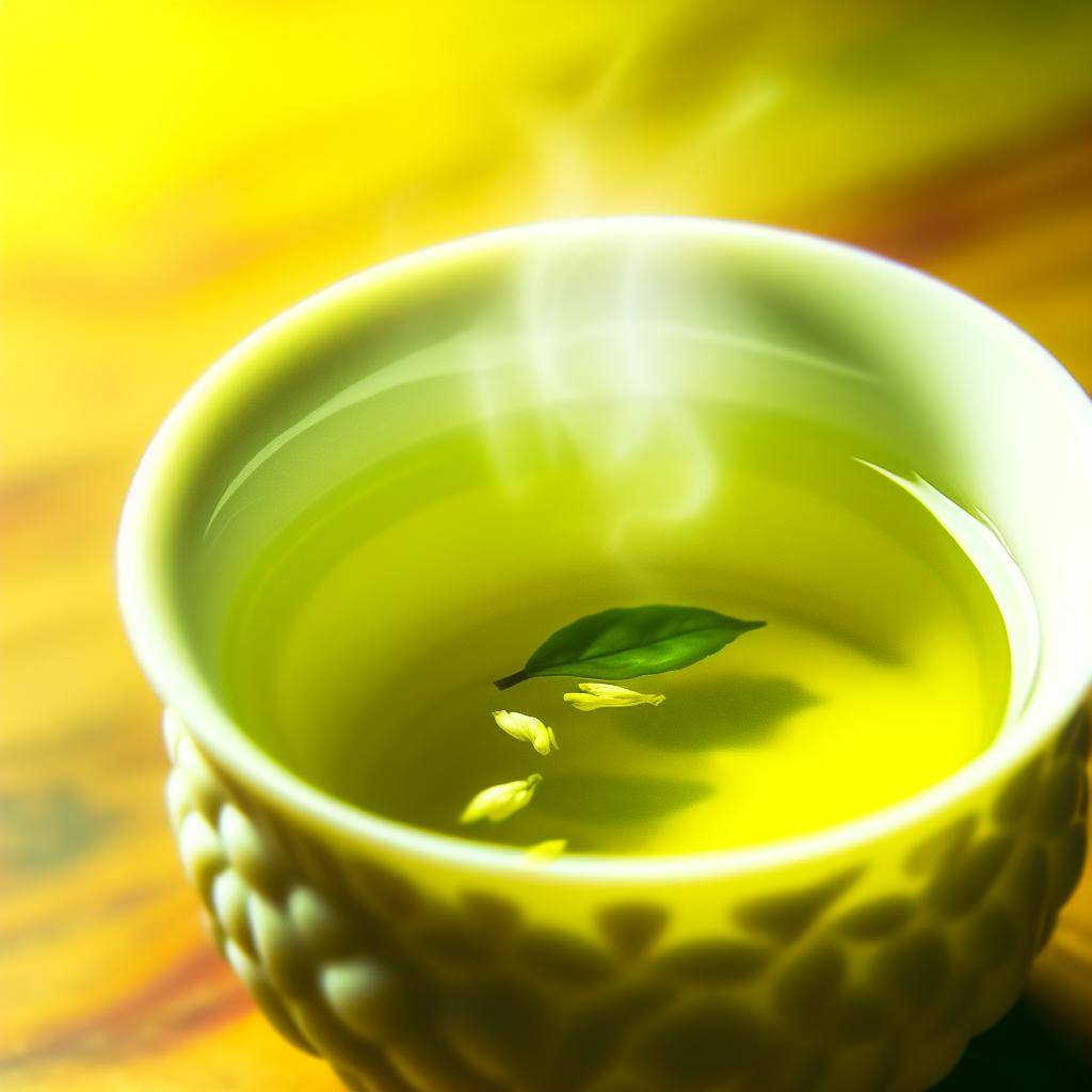 jasmine green tea steaming hot-1